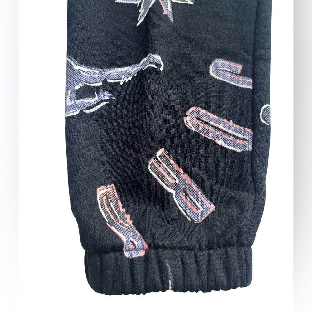 Jordan 23 Girl Small 8-10 Black Flight Jumpman All-Over Print Fleece Joggers New - Picture 3 of 7